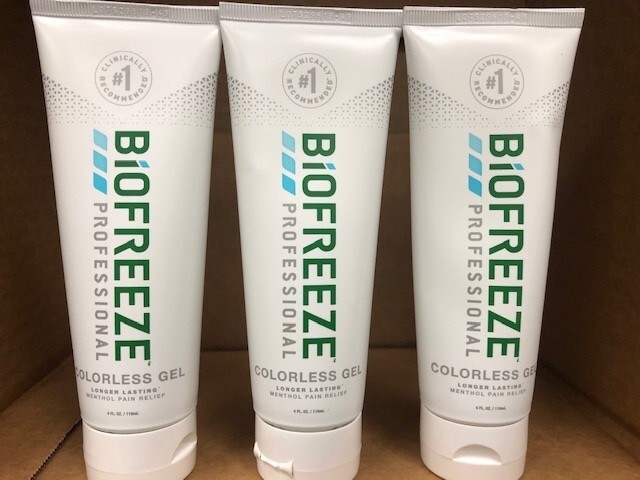 NEW Colorless Biofreeze Professional Gel 4 Oz Tube – Pack of 3 Exp 3/24