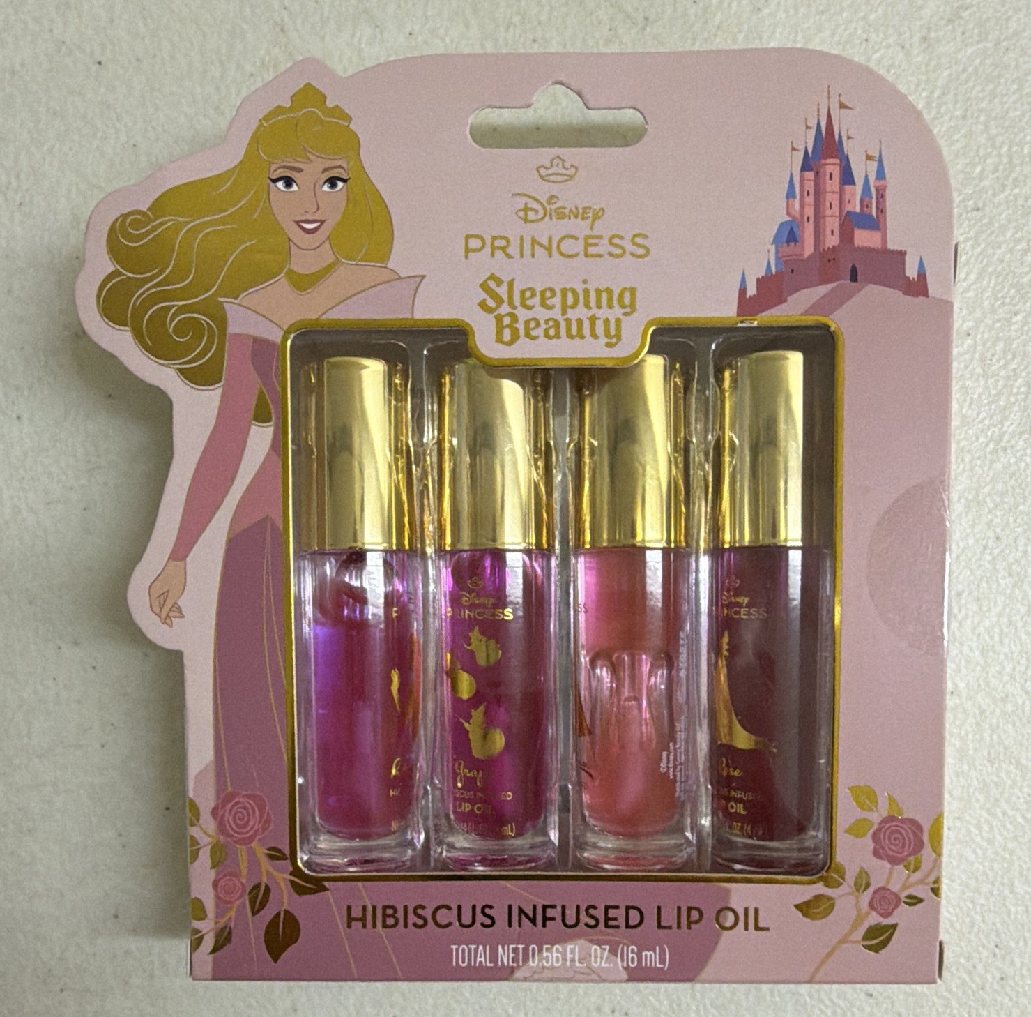 Disney Princess Sleeping Beauty Hibiscus Infused Lip Oil Shine 0.56 fl oz