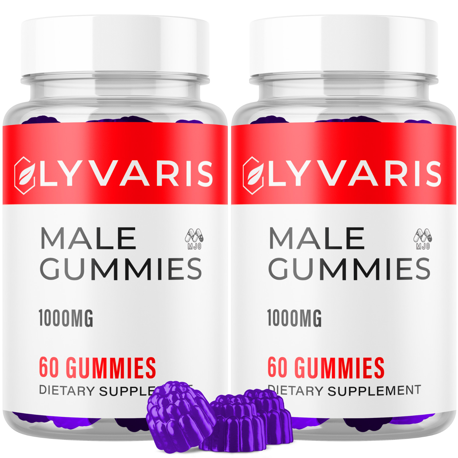 (2 Pack) Lyvaris Male Gummys Advanced Male Health Support Supplement 120 Gummies