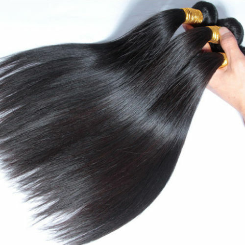 Silky Straight Natural Black 1B Brazilian Human Hair Bundle Weave 1 or 3 Bundles