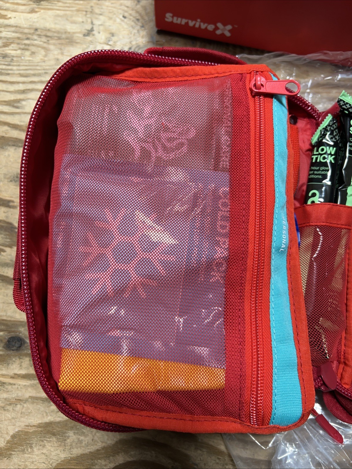 SurviveX Large First Aid Kit Color Coded for Car Travel Home Camping Backpack