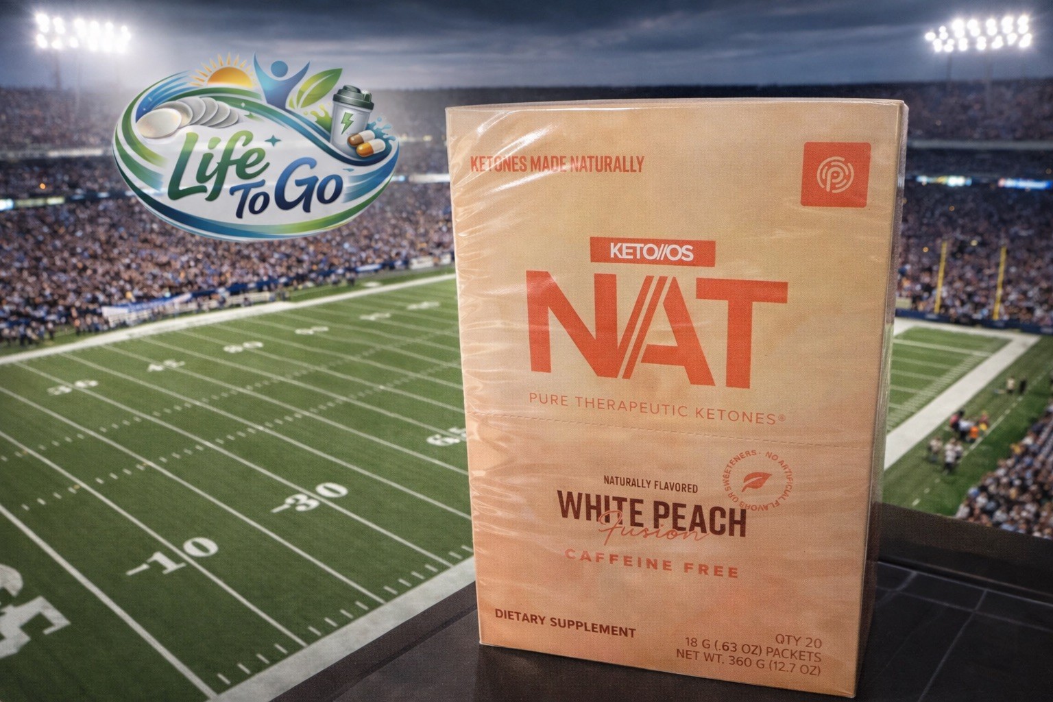 🔥Pruvit nat Ketones WHITE PEACH FUSION CAFFEINE FREE 20 PACKS EXP: 05/2027