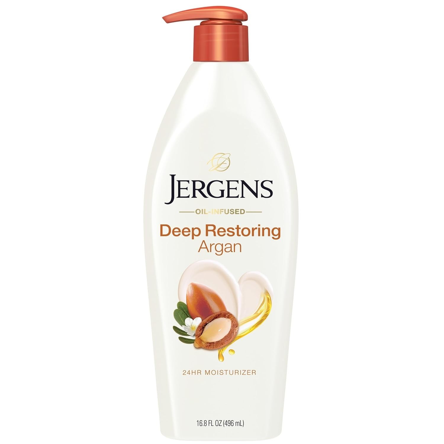 Jergens Deep Restoring Argan Oil Body Lotion 16.8oz Vitamin E Moisturizer