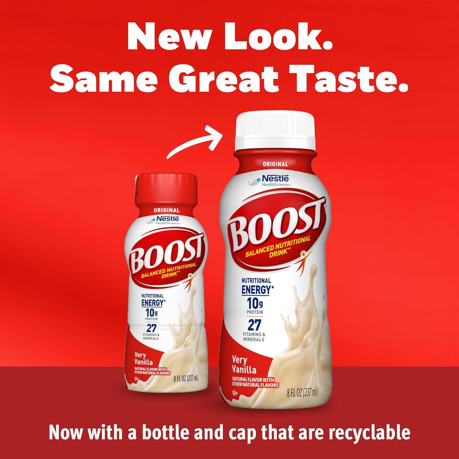 BOOST Original Ready to Drink Nutritional Drinks, Very Vanilla, 8 Fl Oz (24 PK)