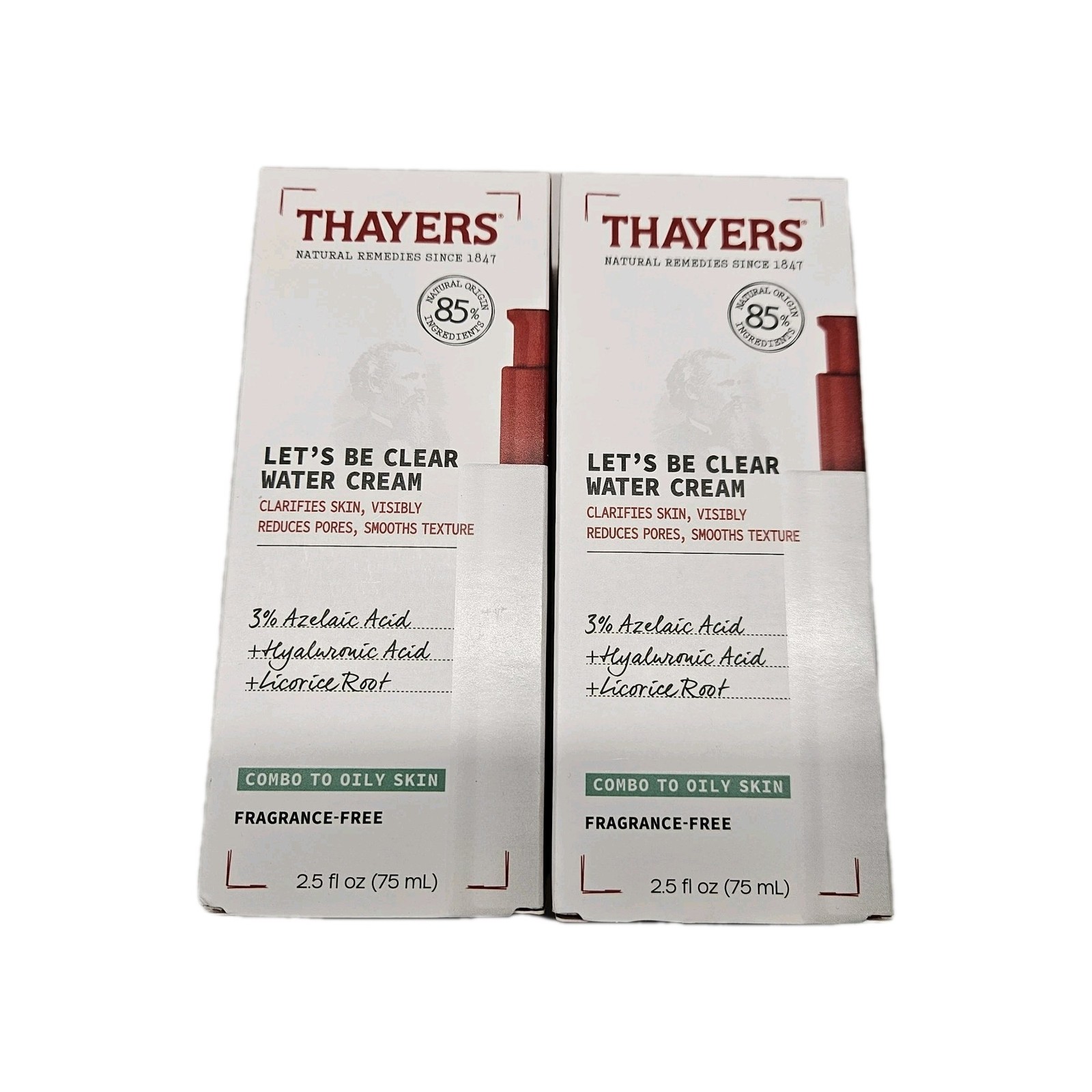 Thayers Let’s Be Clear Water Face Cream Moisturizer Azeliac & Hyaluronic Acid X2