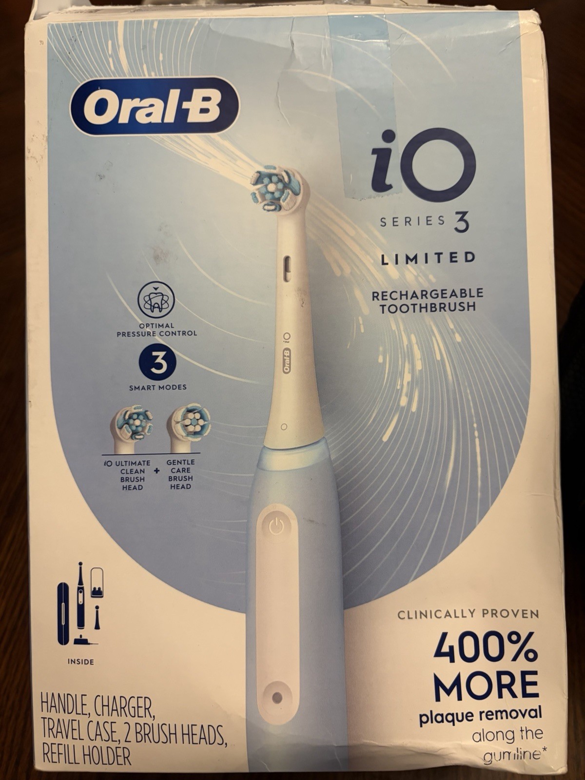 Oral-B iO Series 3 Limited Electric Toothbrush with 1 Brush Head – Icy Blue