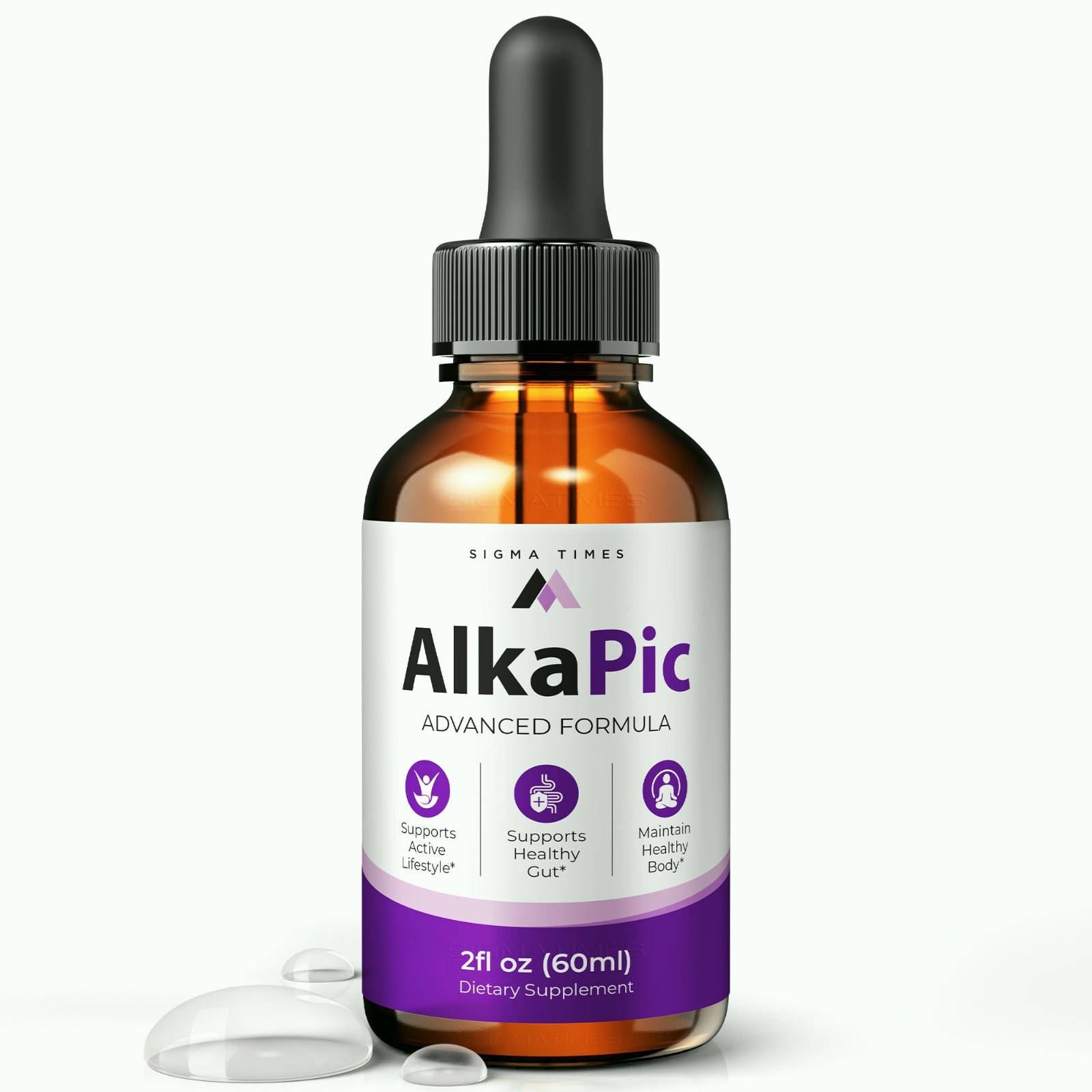 AlkaPic Drops, Advanced Formula, Natural Weight Loss Supplement (30 serving)