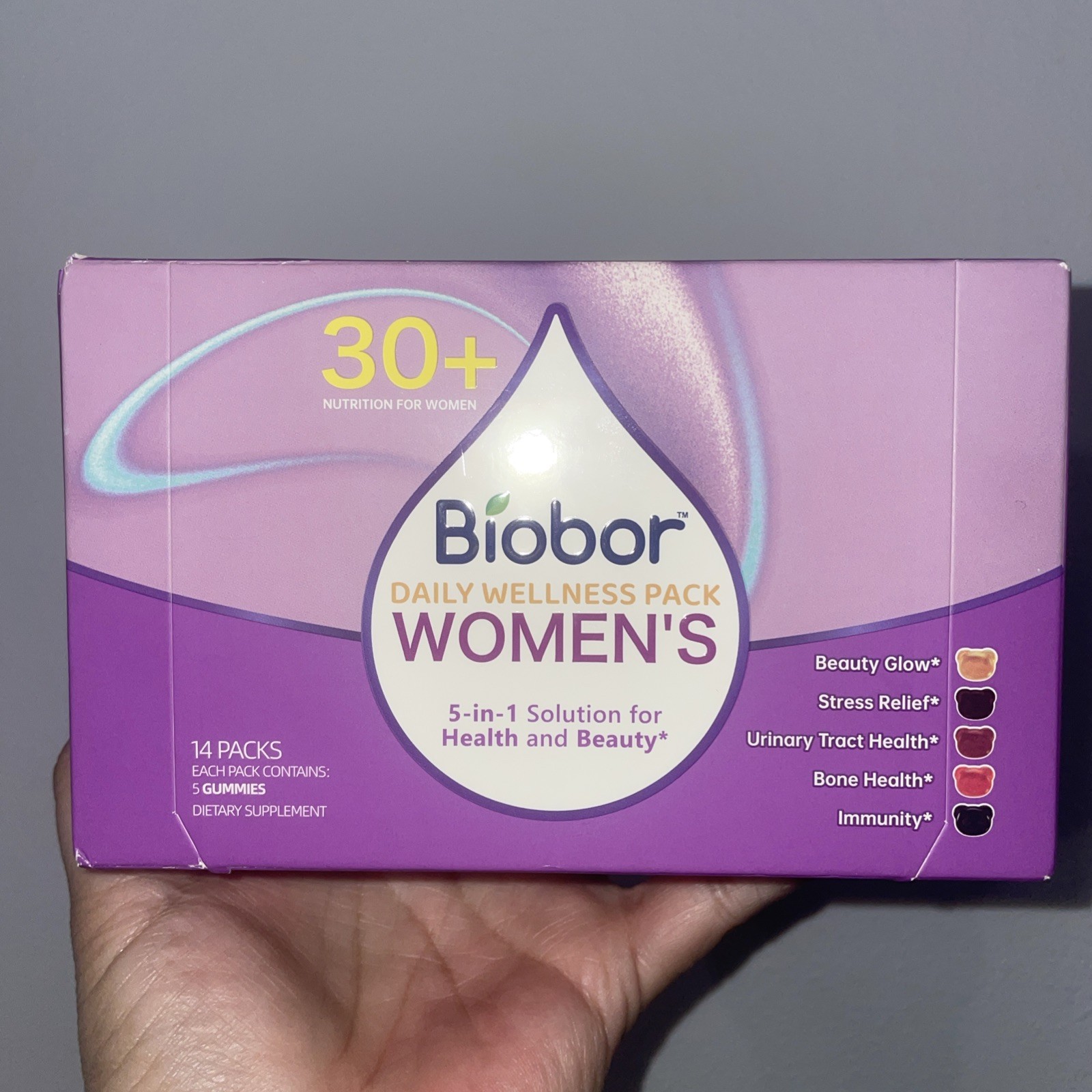 Biobor Womens Daily Wellness Pack 5-n-1 Gummy – 14 pack