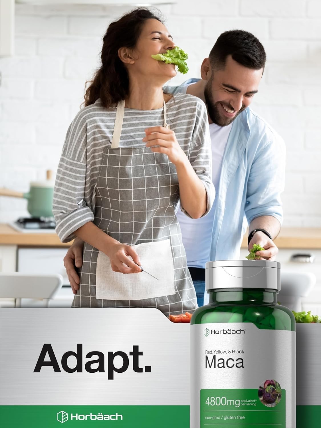 Horbäach Maca Root Capsules for Men and Women | 120 Pills | High Potency Extract