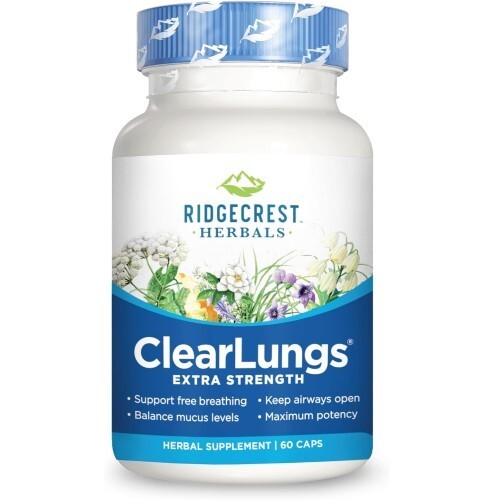 RidgeCrest Clear Lungs Extra Strength 60 Caps Exp. 5/29