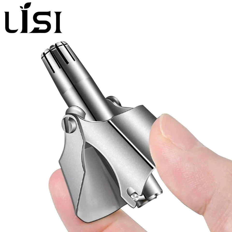 Stainless Steel Nose Hair Trimmer – Manual, Washable & Travel-Friendly for Men