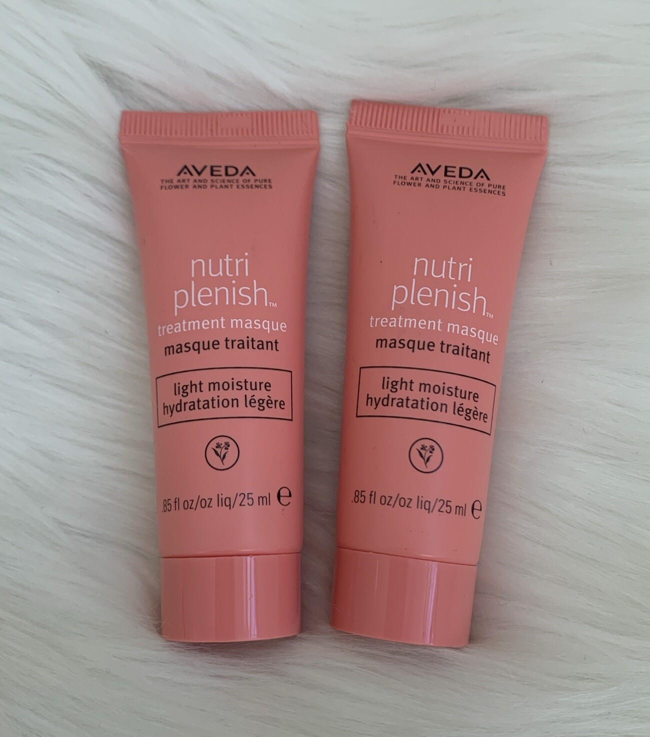 2*Aveda Nutriplenish Treatment Masque LIGHT Moisture ~ 0.85oz/25ml Each Travel S
