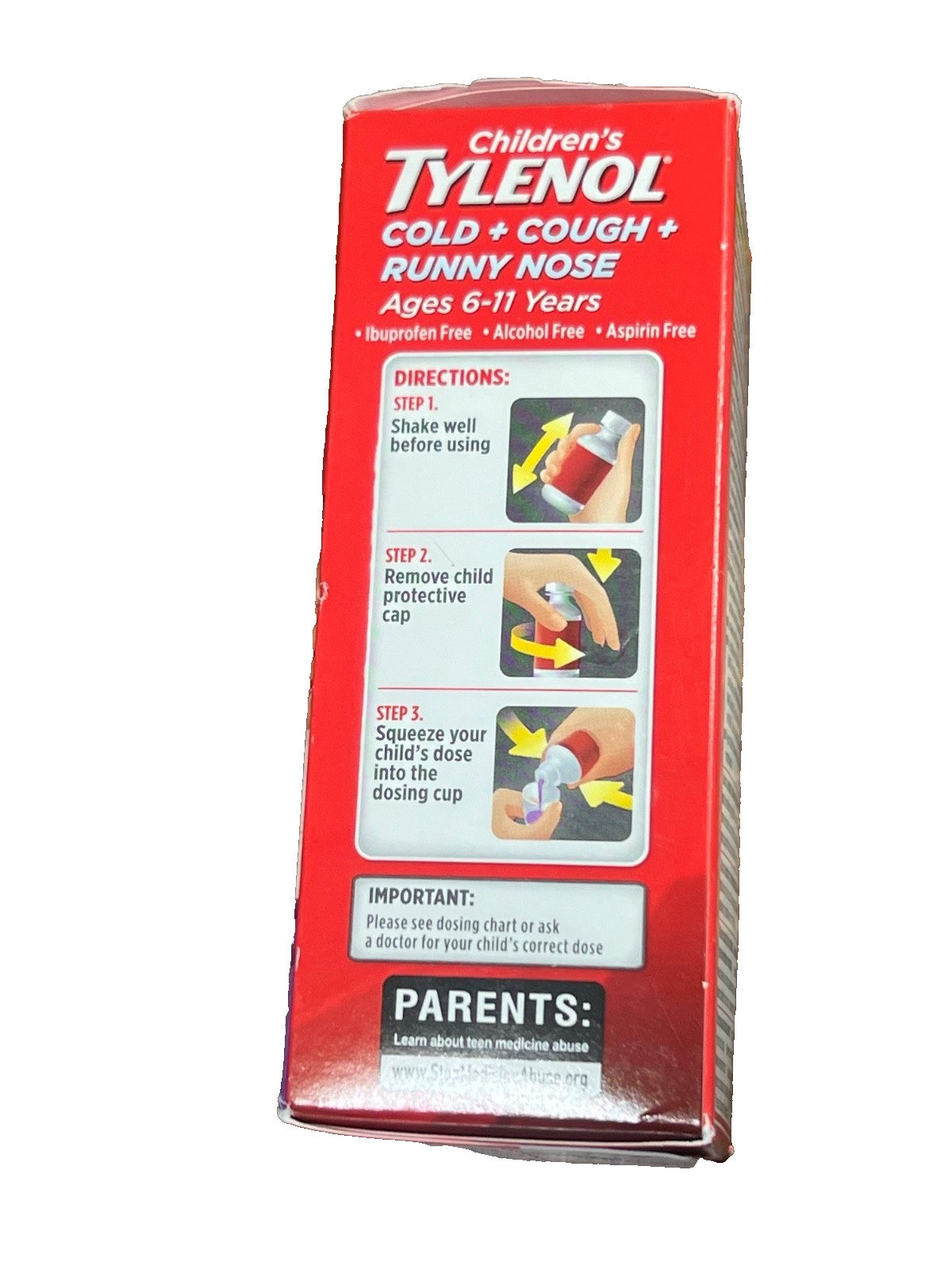 Children’s Tylenol Grape Flavor Cold + Cough + Runny Nose Oral Suspension 02/26