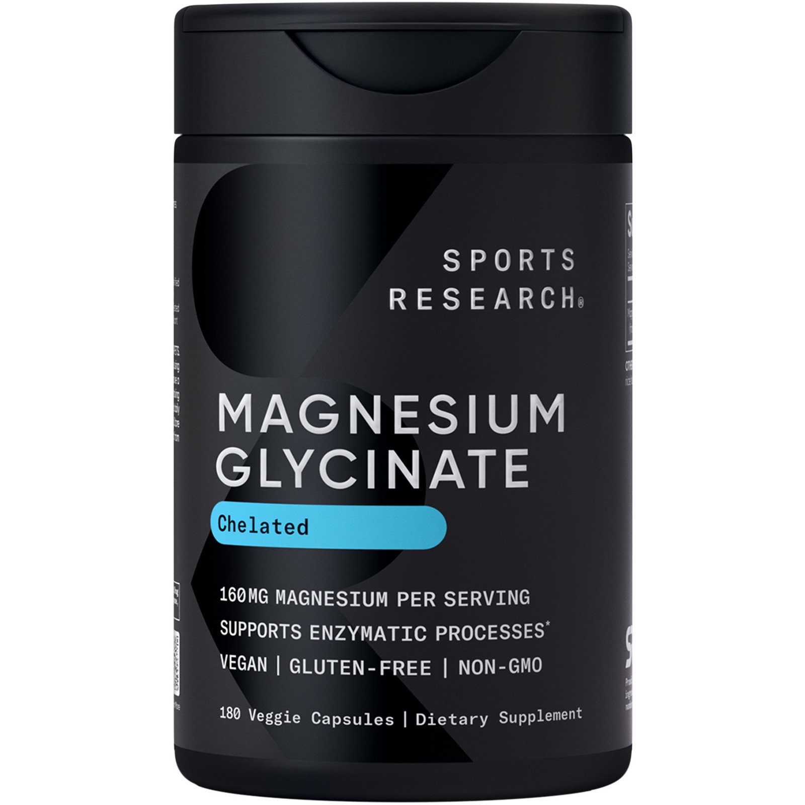 High Absorption Magnesium Glycinate 160mg Restful Sleep & Enzymatic Process 180