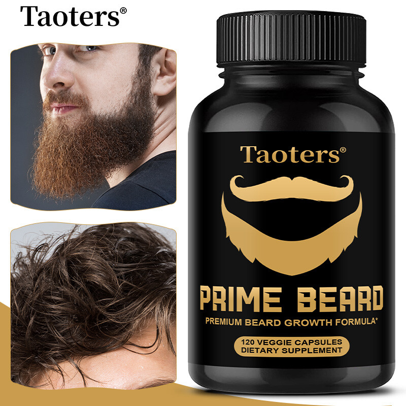 Premium Beard Growth Supplement Biotin 10,000mcg Collagen Capsules