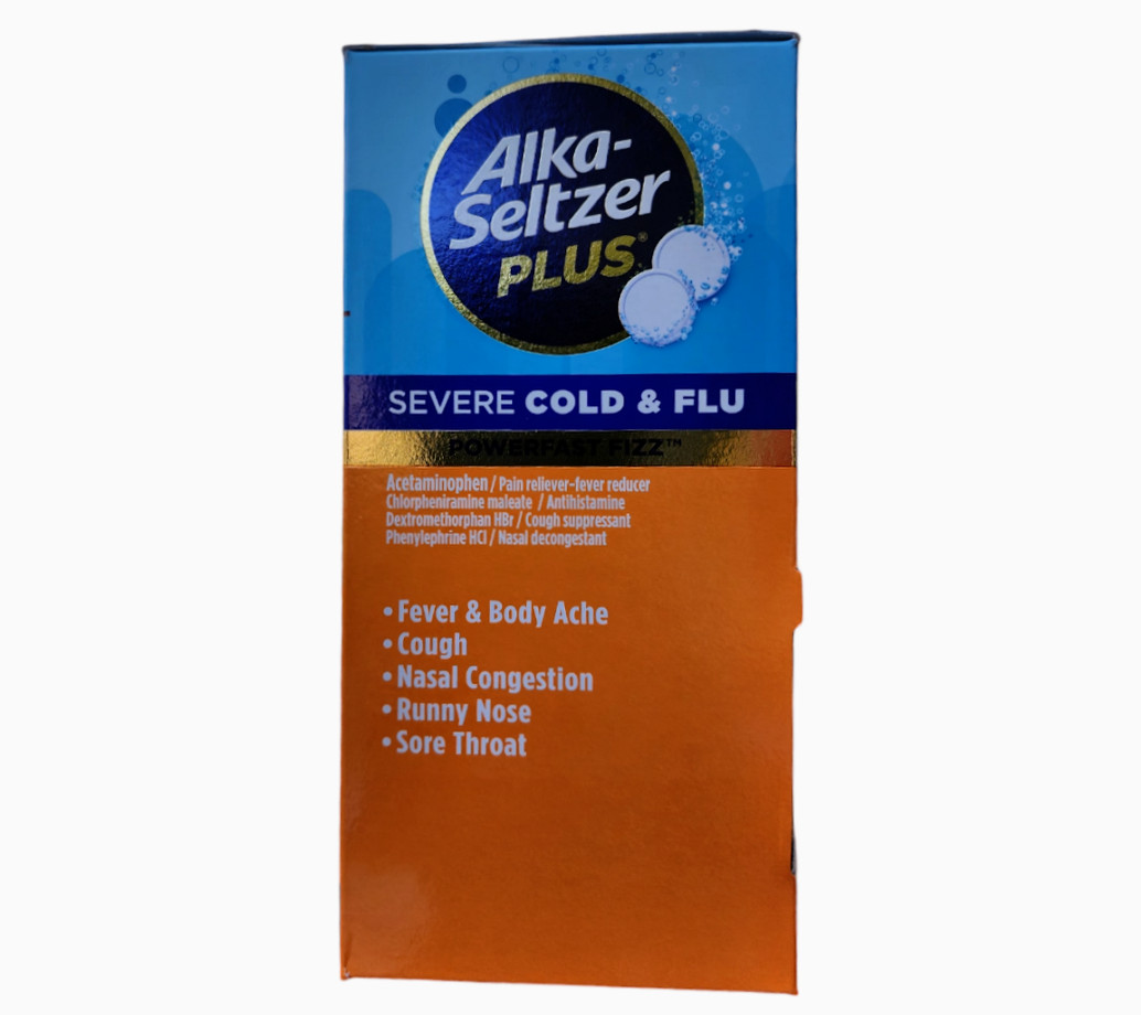 Alka-Seltzer Plus Severe Cold and Flu, Citrus (72ct) EXP: 01/2025-Free Shipping