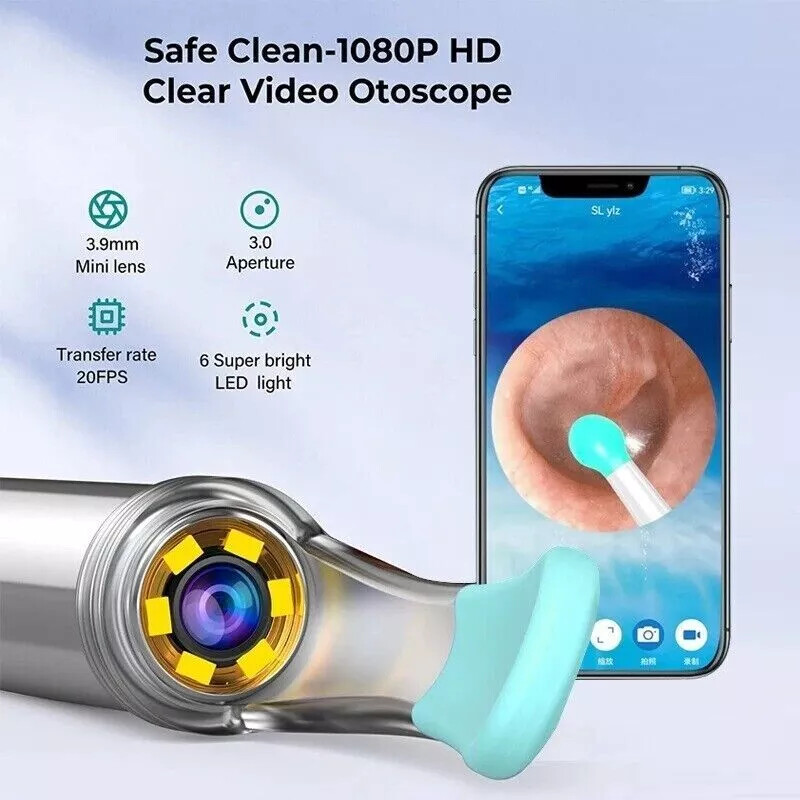 Wireless Ear Wax Remover Camera HD Ear Endoscope Spoon Pick Cleaning Tools Set