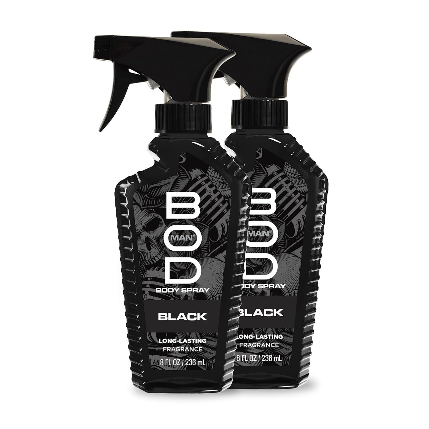 BOD Man Fragrance Body Spray, Black, 8 fl oz (Pack of 2) Fast shipping