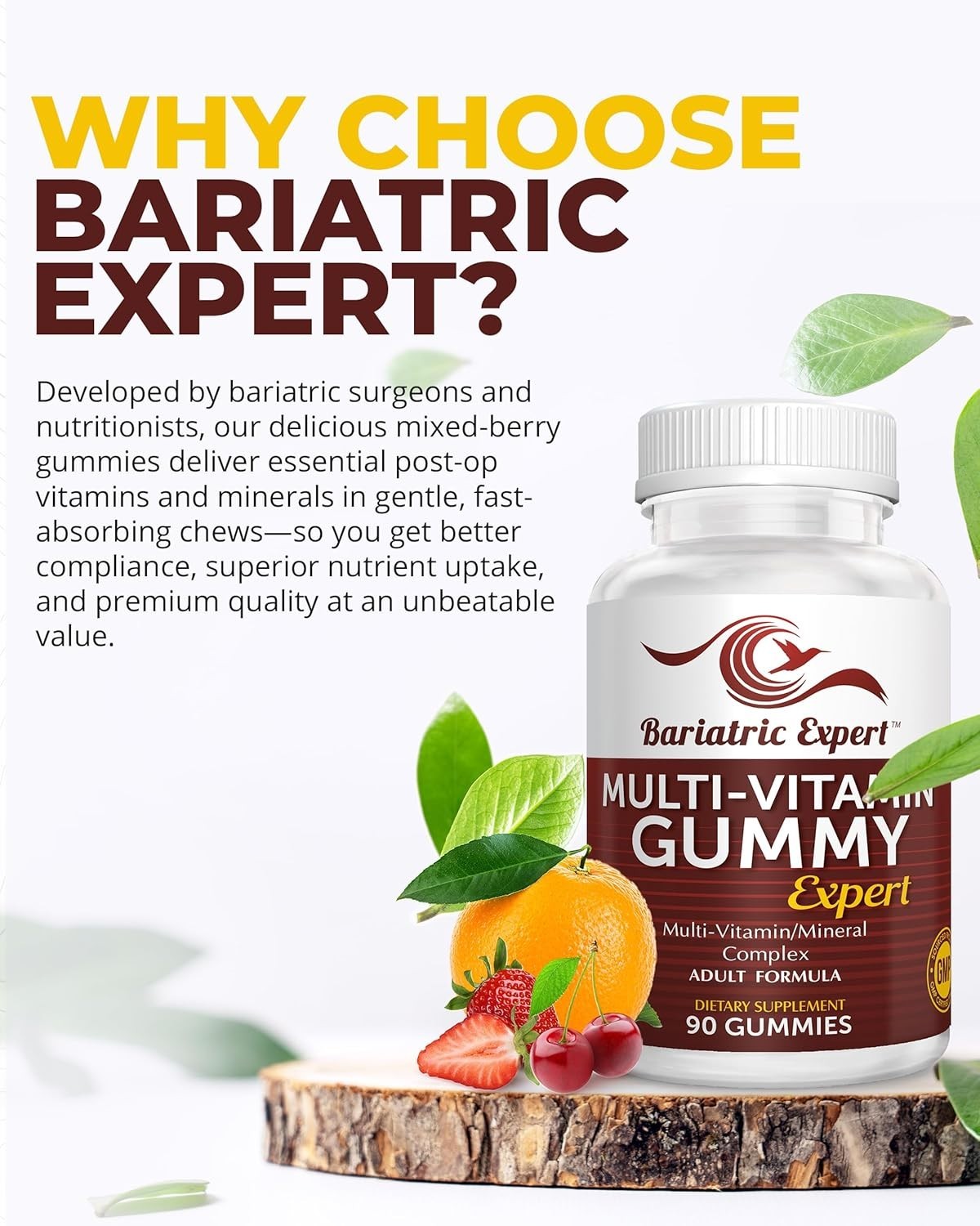 Bariatric Expert Multivitamin Gummies Fast-Melting Adult Formula 90 Count