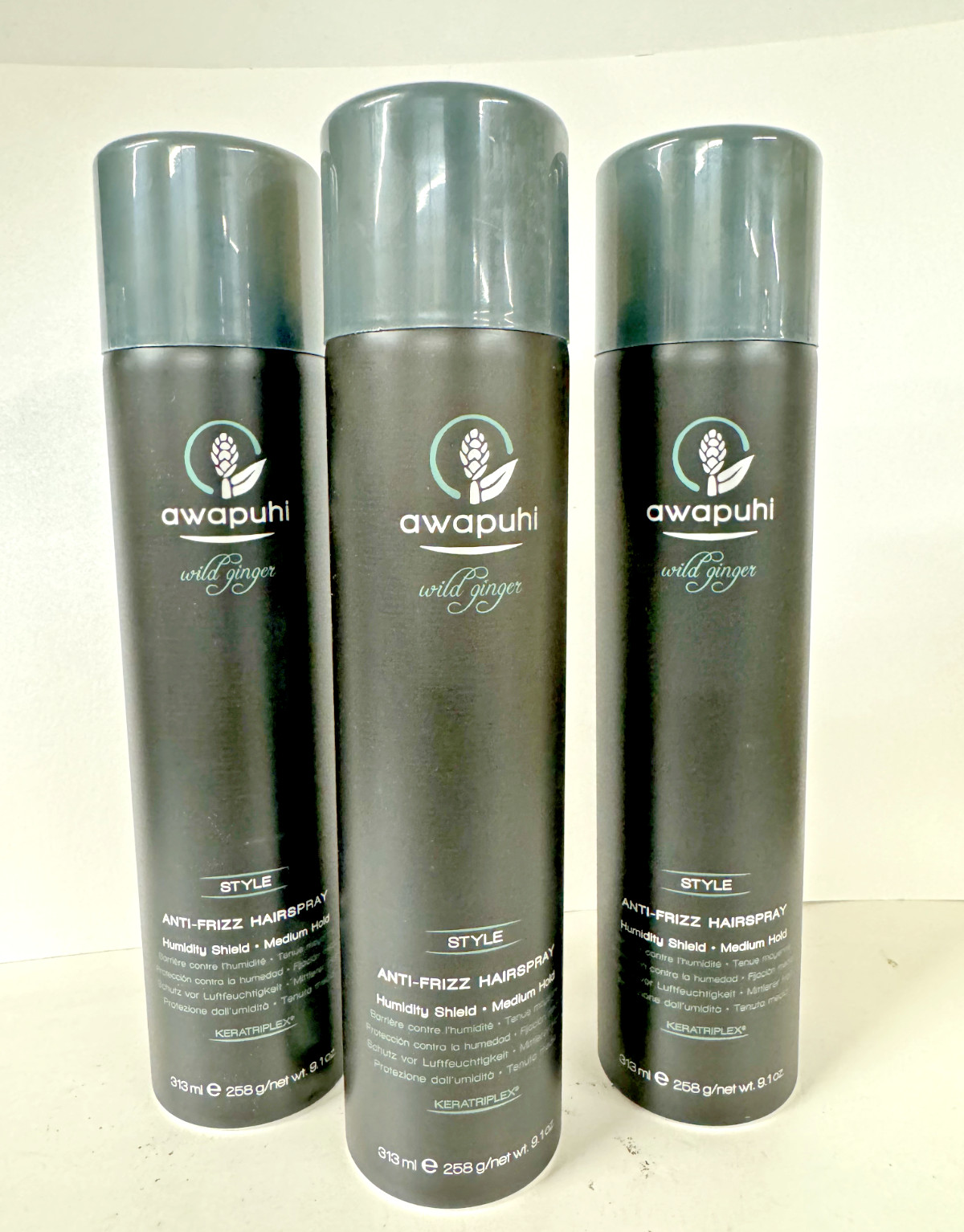 Paul Mitchell Awapuhi Wild Ginger Anti-Frizz Hair Spray 9.1 oz ( 3 PACK )