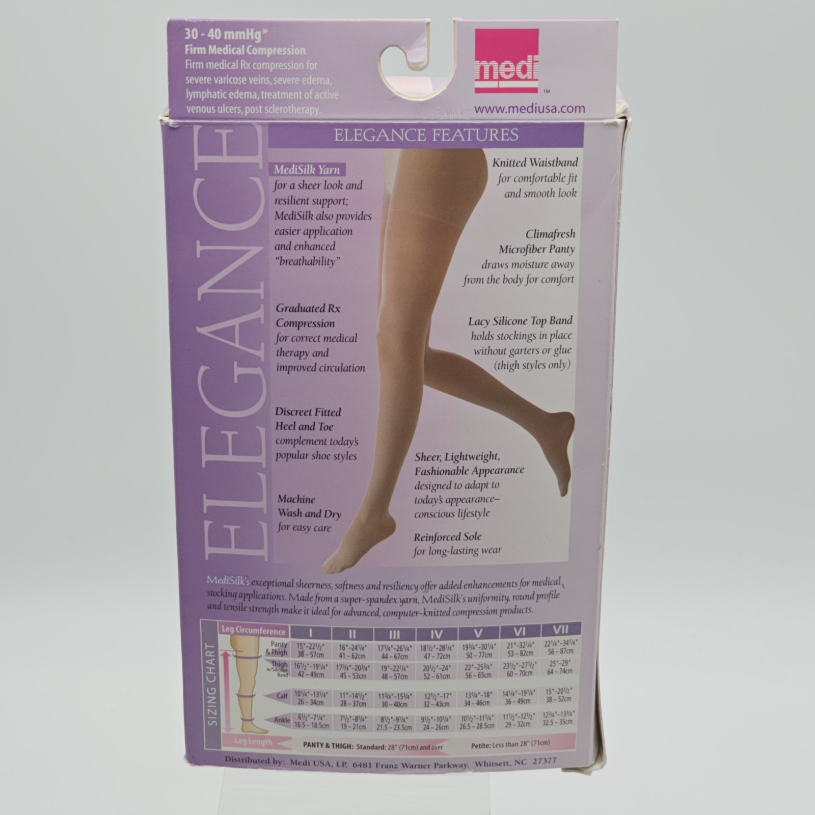 Mediven Elegance Closed Toe Compression Pantyhose 30-40 mmHg Size III Beige