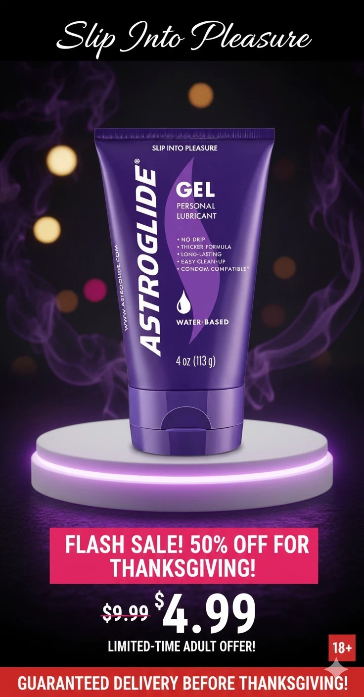 Astroglide Water Based Personal Lubricant Sex Gel for Couples, Men and Women 4oz