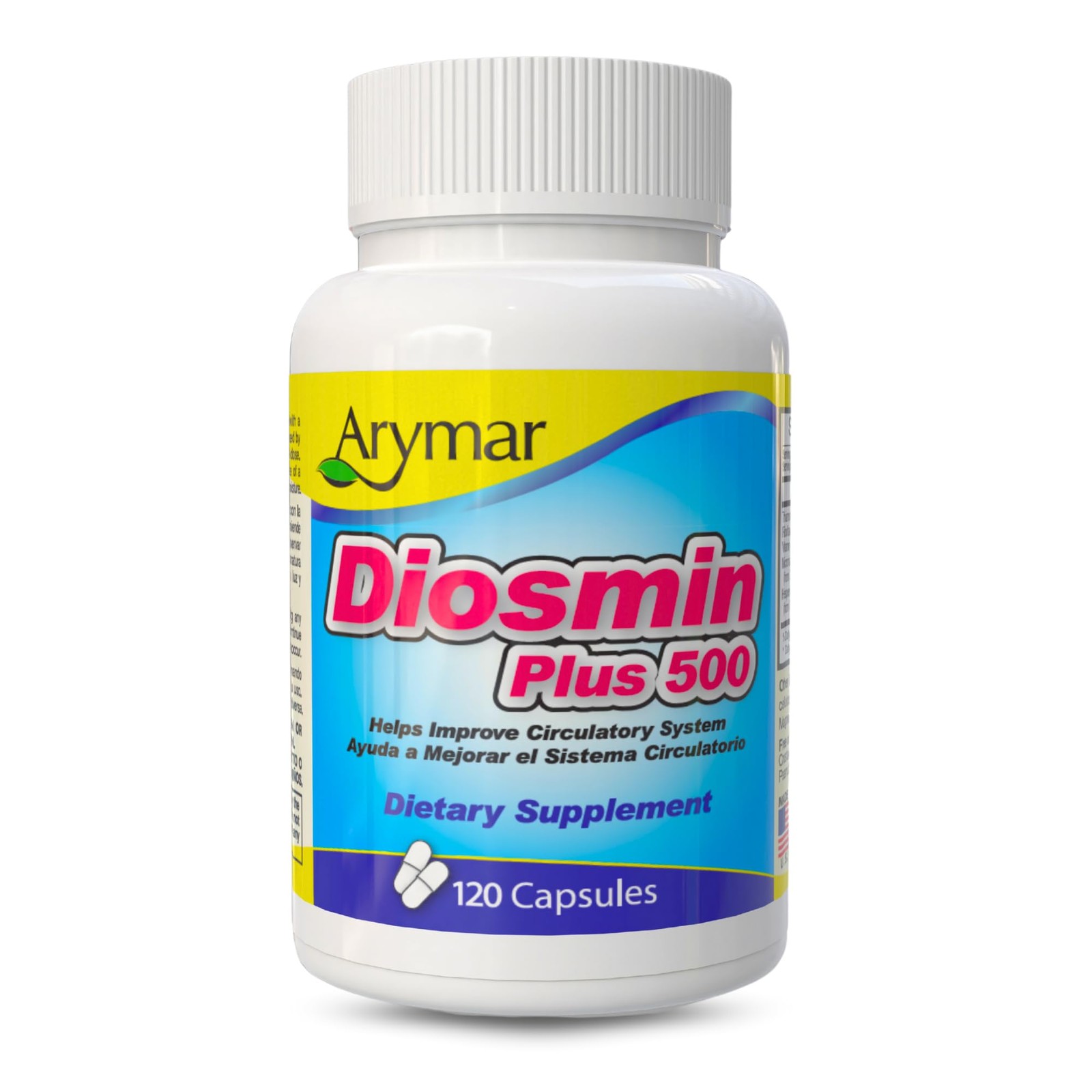 Arymar Diosmin Plus 500 – Circulatory System Support Supplement 500mg 120 Cap…