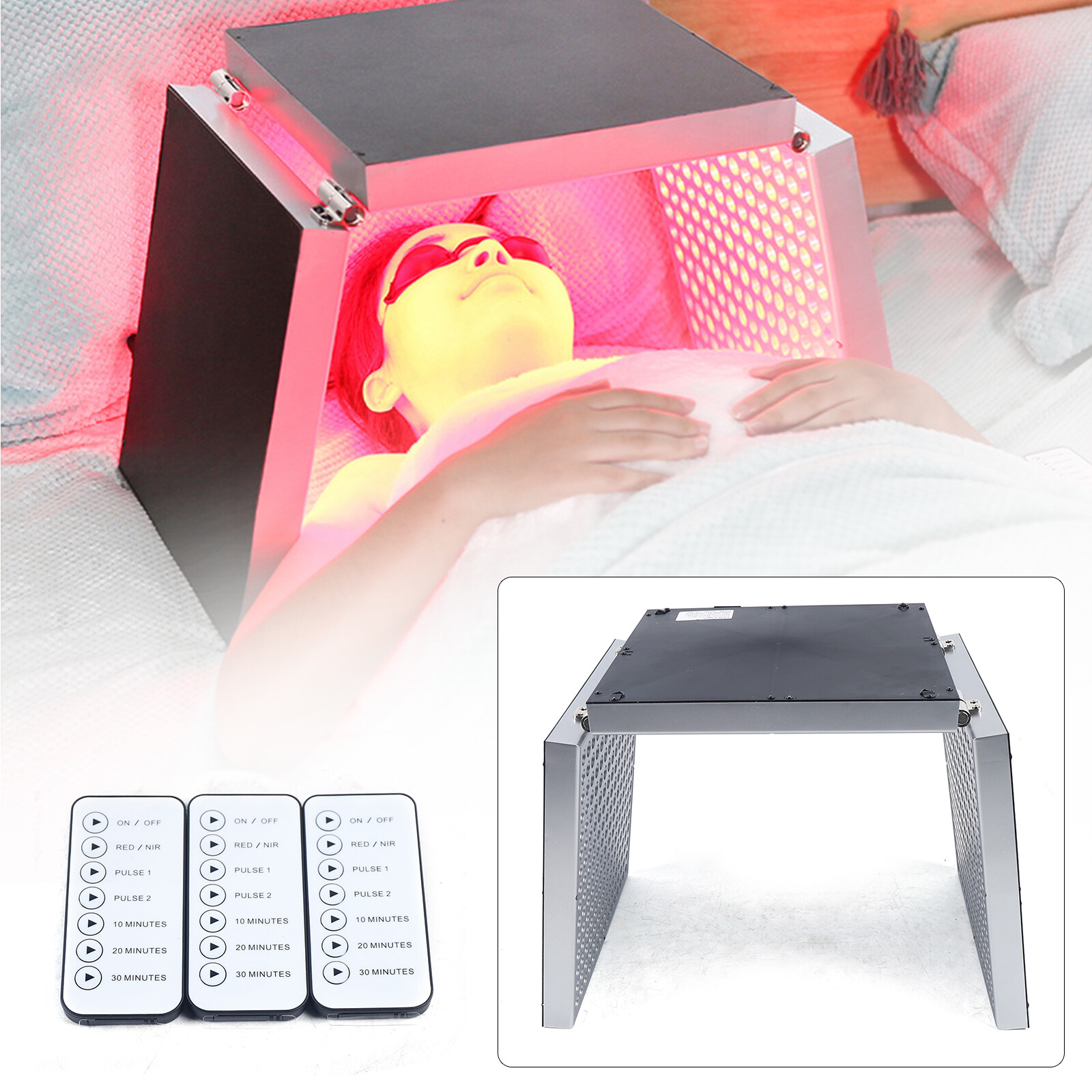 Anti Wrinkle Therapy Device Foldable Face Full Body LED Red Infrared Light Panel