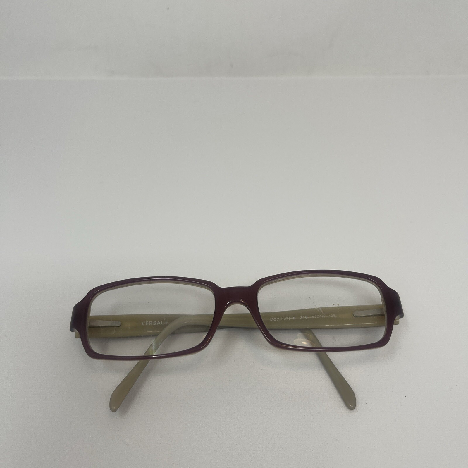 Versace Glasses MOD 3075B 246 52 16 135 – Burgundy and Beige