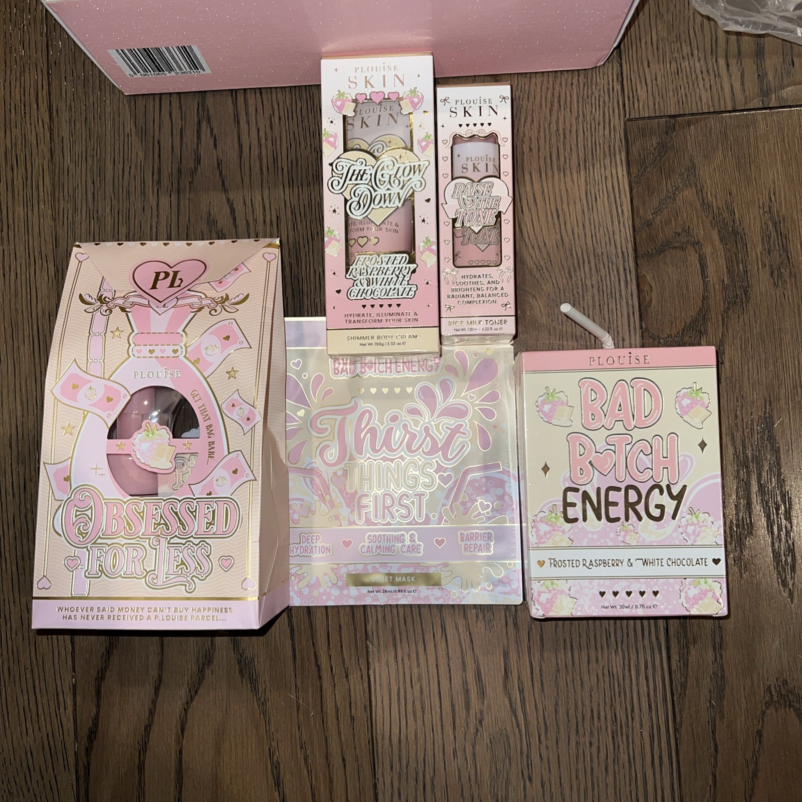 P.Louise Frosted Raspberry & White Chocolate Bad B*Energy Lip,Face & Body Bundle