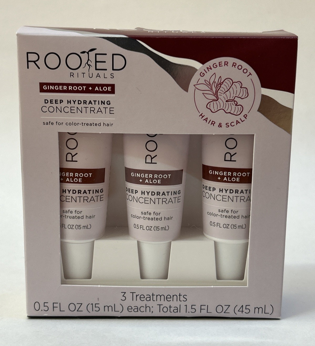 Rooted Rituals Deep Hydrating Concentrate 3 Treatments .5 fl oz Ginger Root New
