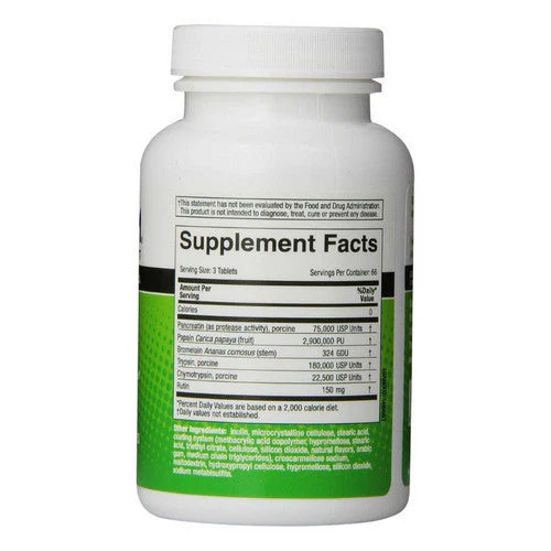 Medizym Systemic Enzyme Formula 200 Tabs By Naturally Vitamins