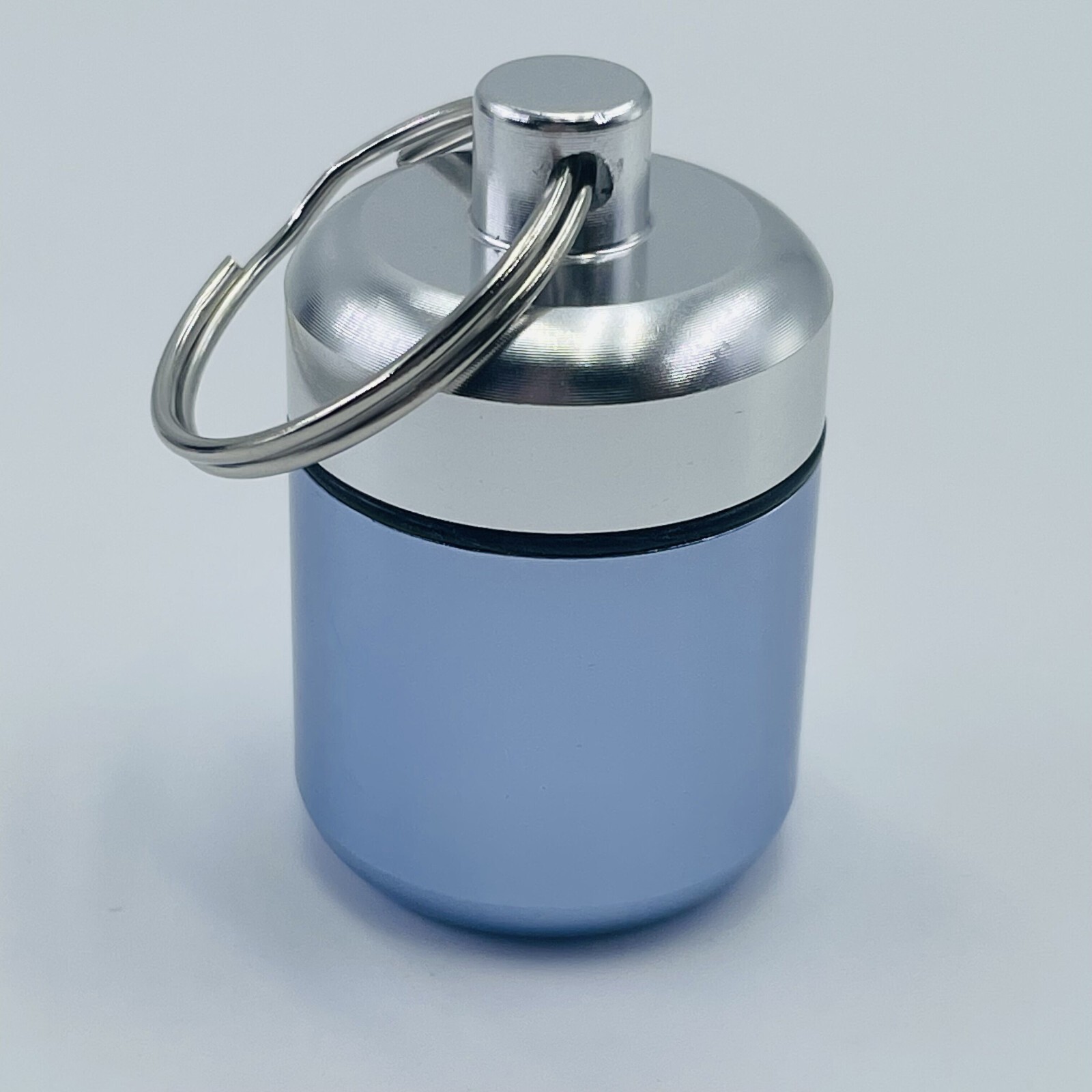 Keychain Medicine Pill Box Case Bottle Holder Waterproof Metal Container 6PCS