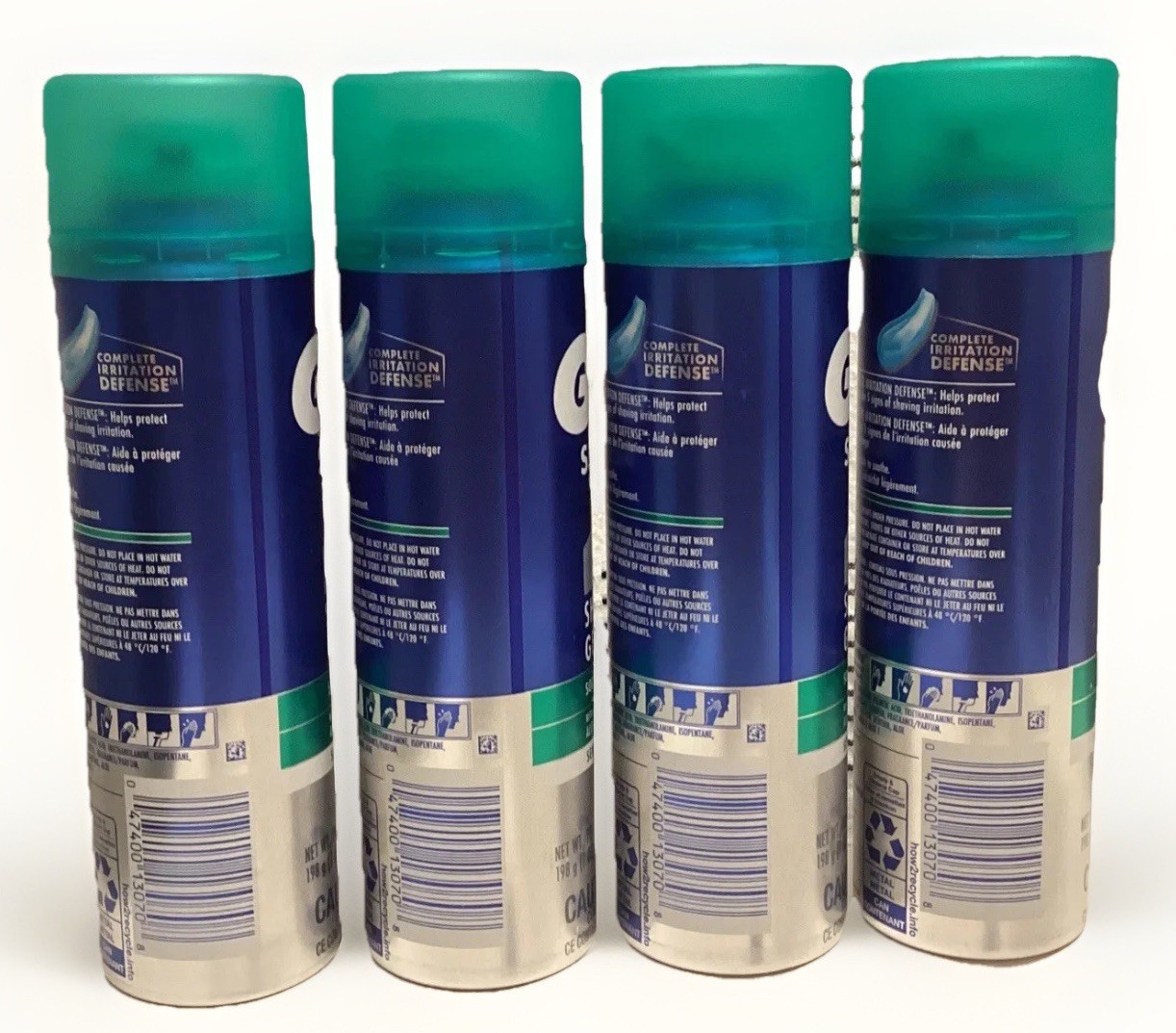 4 Pack: Gillette Series Sensitive Soothing Mens Shave Gel with Aloe Vera 7 oz