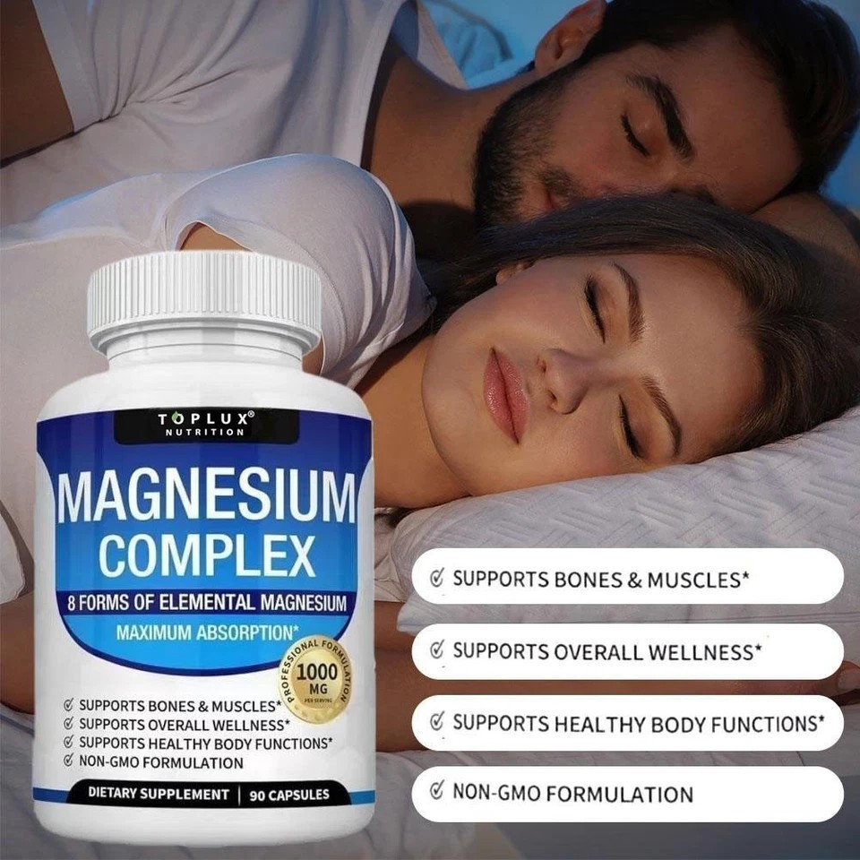 Magnesium Bone, 1000mg includes 8 Forms for Complex Muscle, Energy &Wellness,…