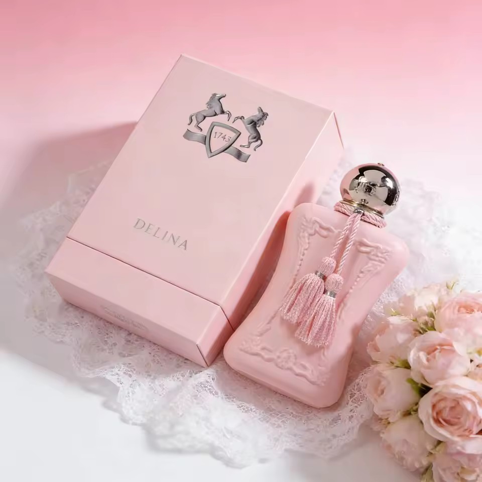 DELINA EDP: Elegant Pink Bottle with Tassel, Sophisticated Feminine Scent for Da