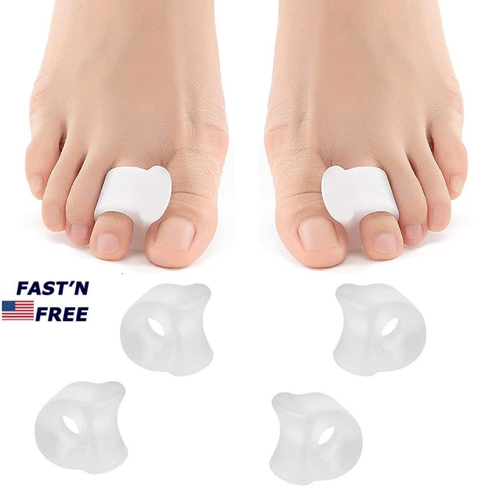 8Pcs Soft Silicone Gel Toe Separator Bunion Toes Spacer Orthotics Pain Relief