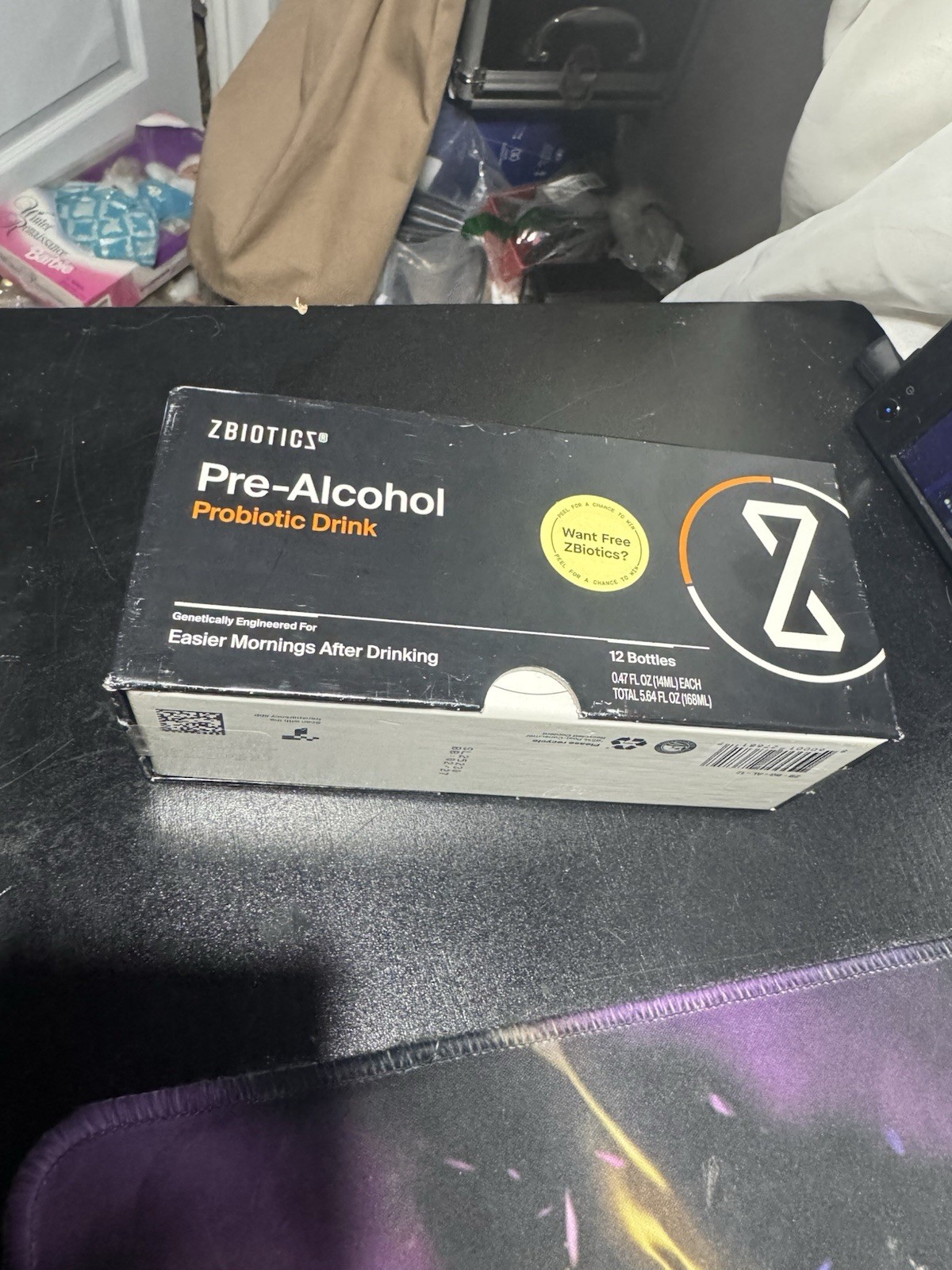 ZBiotics Pre-Alcohol Probiotic Drink, Feel Better After Drinking 12 Pack, 0.47
