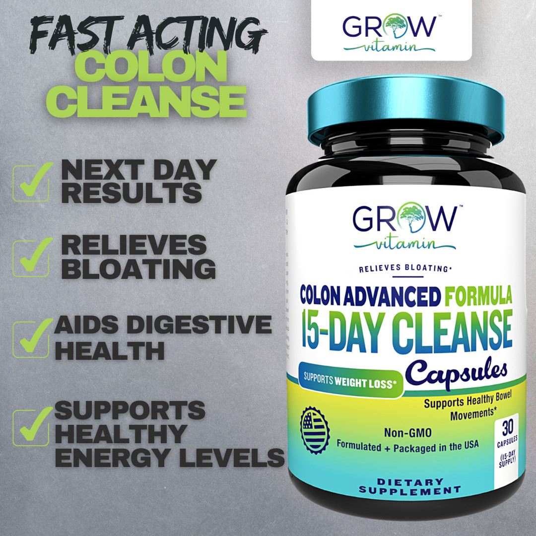 FAST ACTING Colon 15 Day Quick Cleanse – Supports Detox & Increased Energy