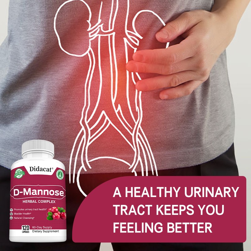 D Mannose Capsules Urinary Tract Cleanse Promotes Bladder Health 120 Pills