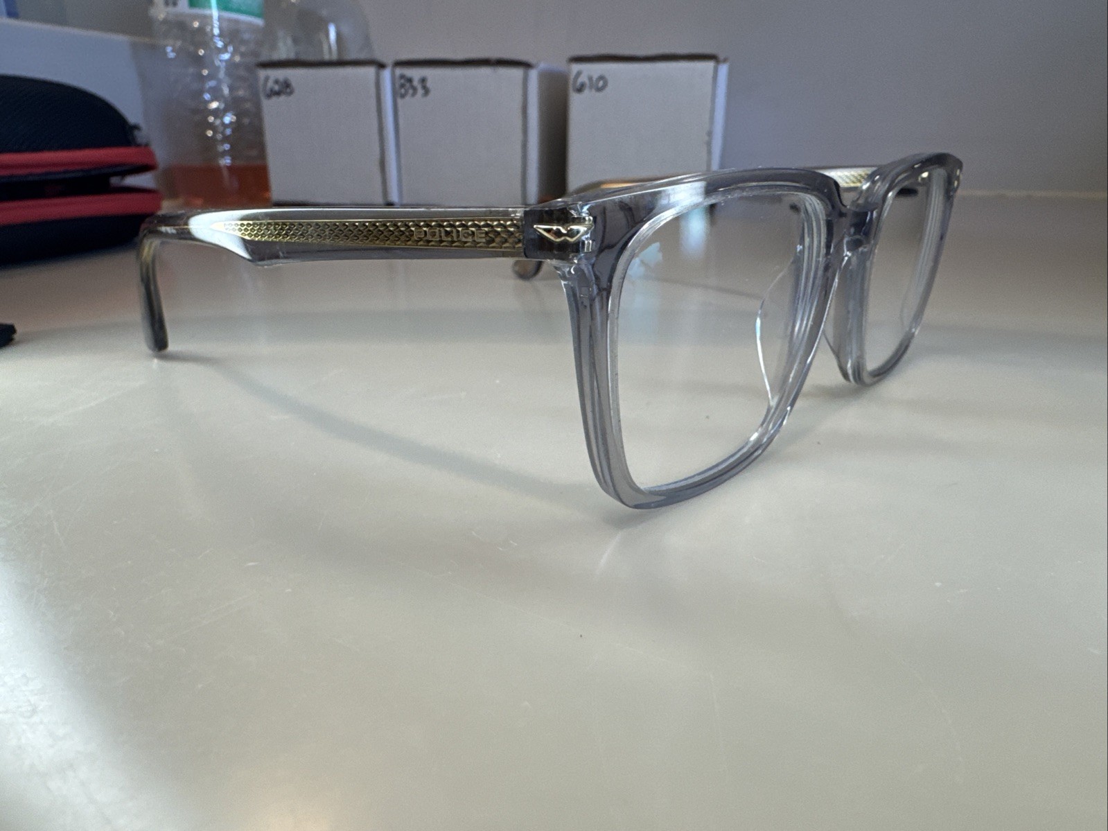Police Eyeglasses, Frames Only, Bangladesh, VPLP79K 04G0, 51-19-145, Clear #806