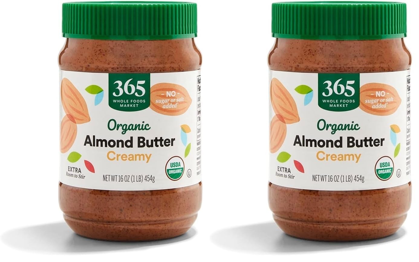 Whole Foods Market Organic Creamy Almond Butter, 16 oz X2 – Taste the Goodness