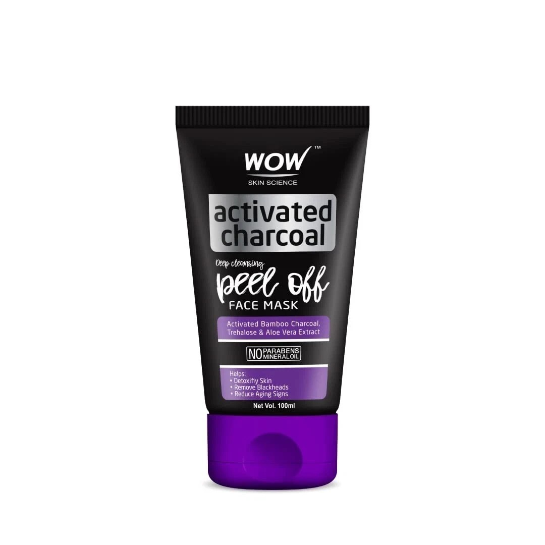 Wow Activated Charcoal Peel Off Mask For Blackheads/Pimples/Acne 100ml