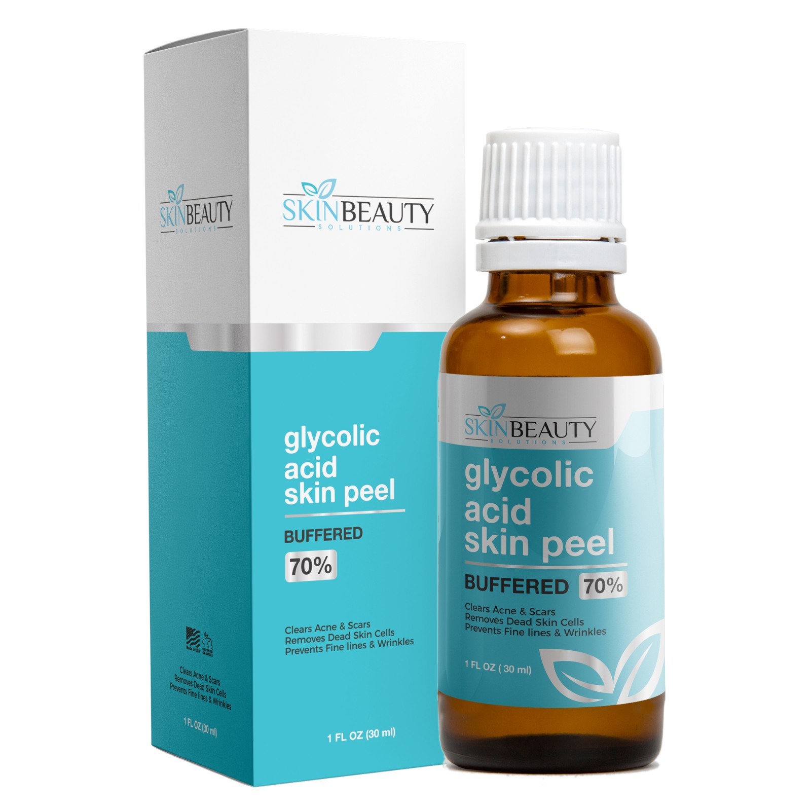 GLYCOLIC ACID BUFFERED Skin Face Chemical Peel – 35% 50% 70% Acne Wrinkles Pores