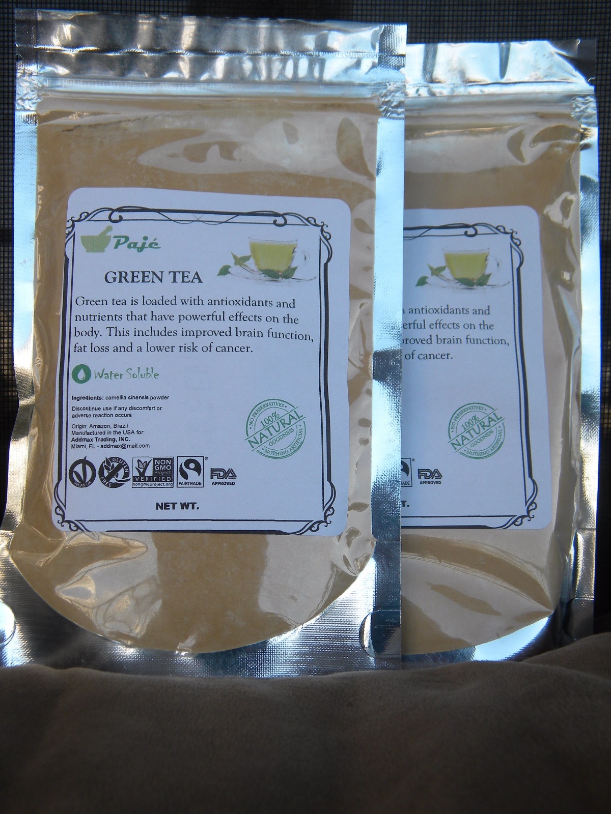 GREEN TEA powder 4oz 1/4lb, water soluble, stress relief, MATCHA ,KOMBUcha