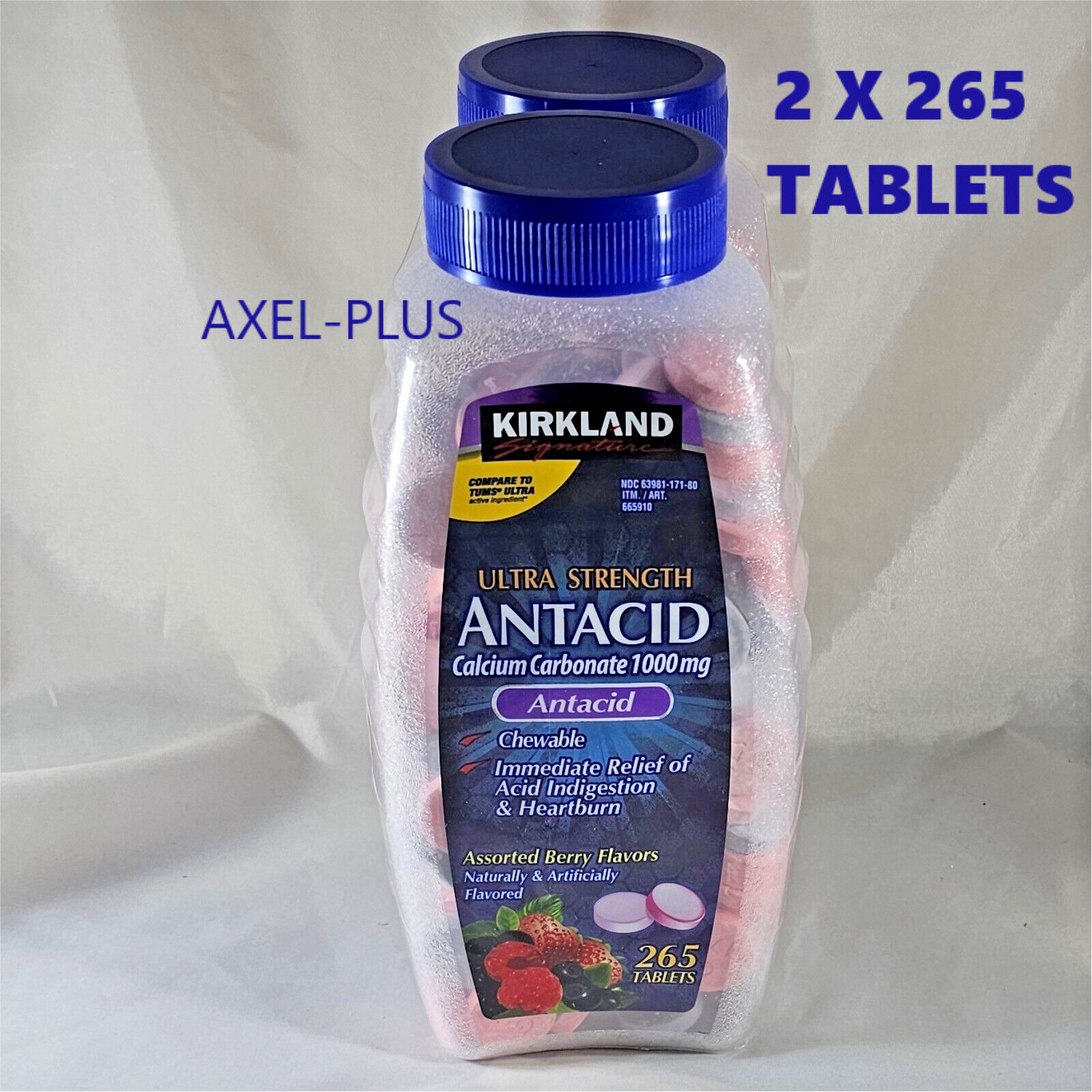Kirkland Signature Antacid Ultra Strength, 1000 mg, 530 Tablets 05/2027