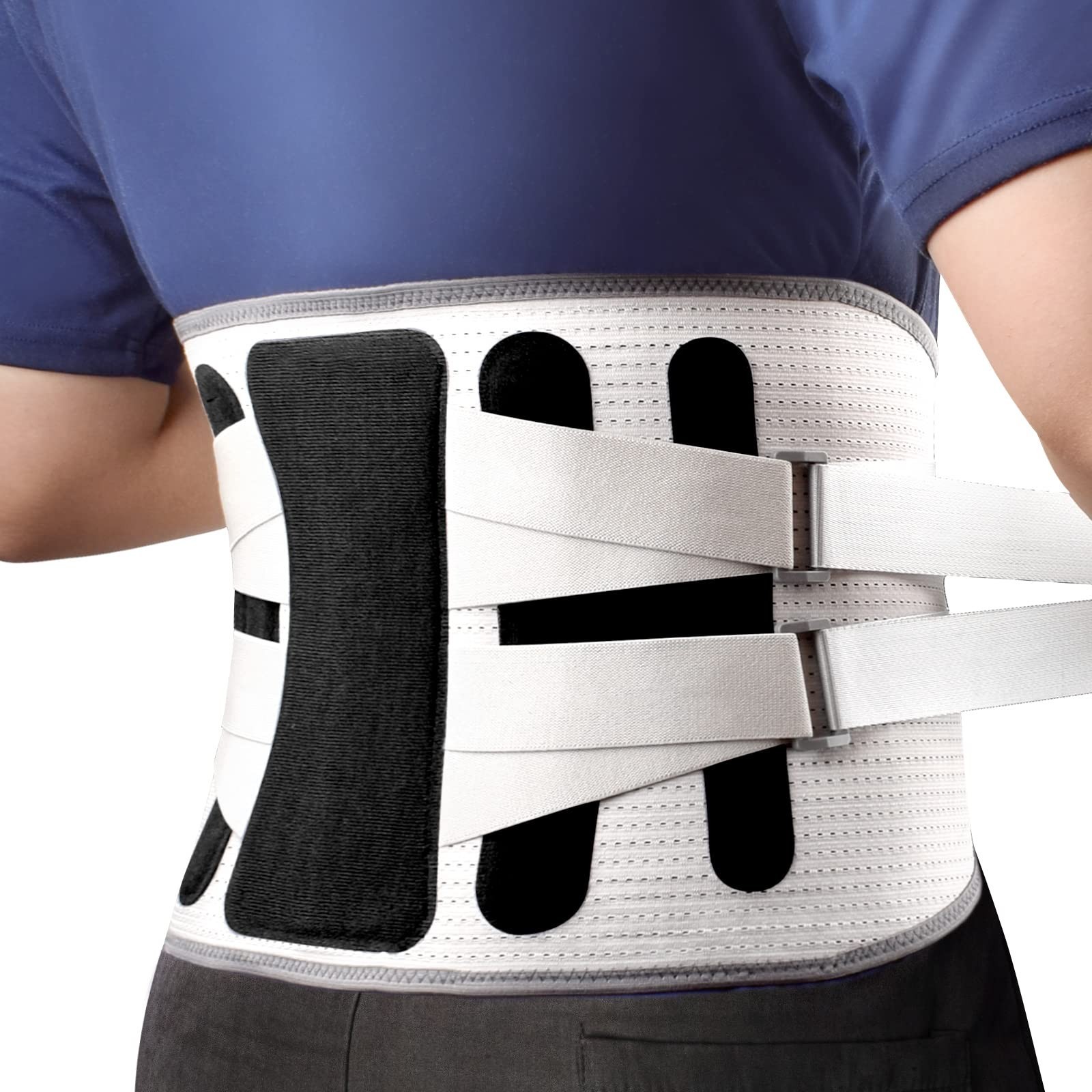 Adjustable Lumbar Support Back Brace for Lower Back Pain Relief – Sciatica, Hern