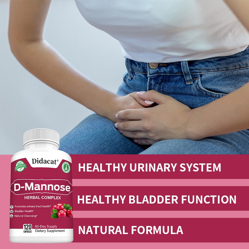 D Mannose Capsules Urinary Tract Cleanse Promotes Bladder Health 120 Pills
