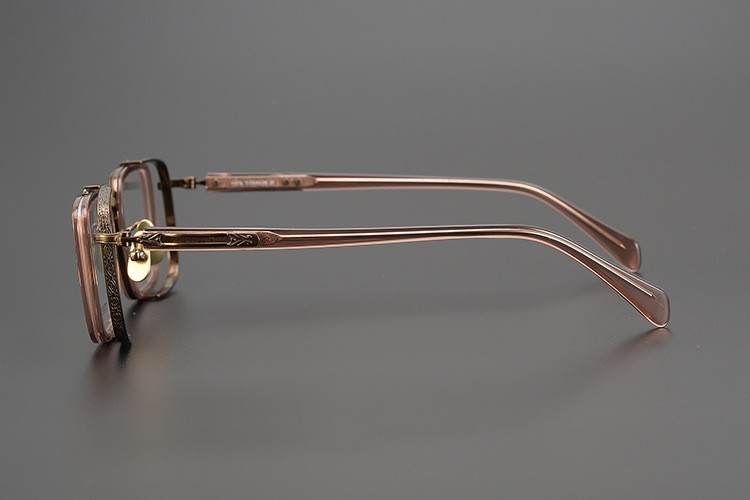 Titanium 54/49 mm Eyeglass Frames Ultralight Acetate Business Square Glasses