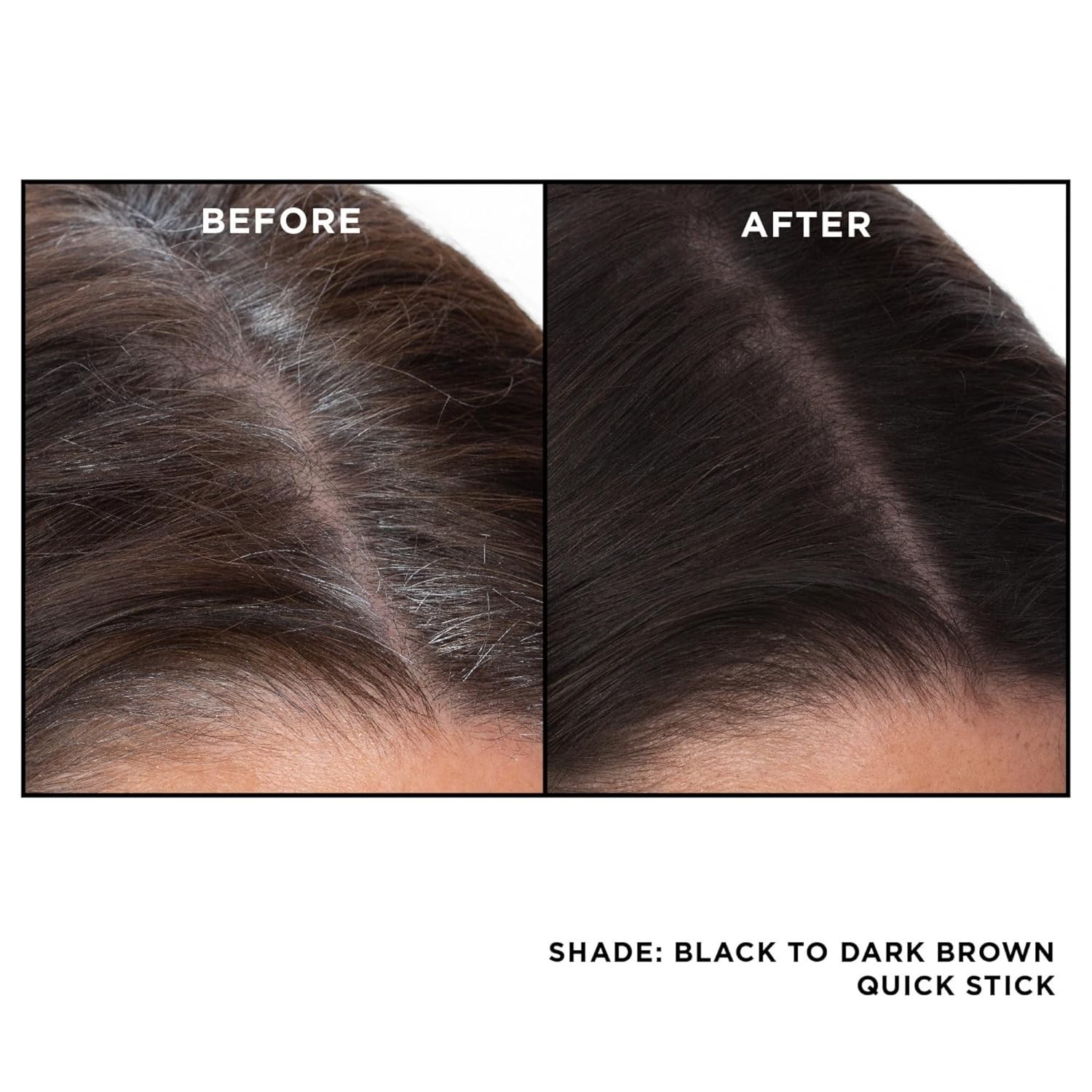 Natural-Looking Gray Coverage Stick – 0.1 Oz, Black/Dark Brown, Easy Application
